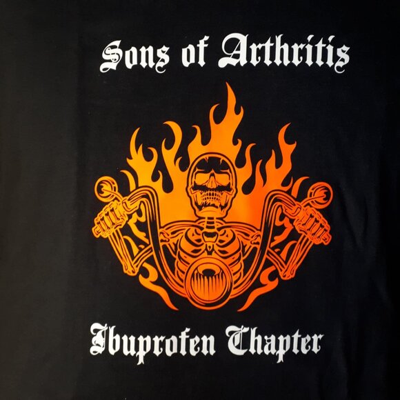 "Sons Of Arthritis, Ibuprofen Chapter" Crew Neck T-Shirt - Picture 1 of 3